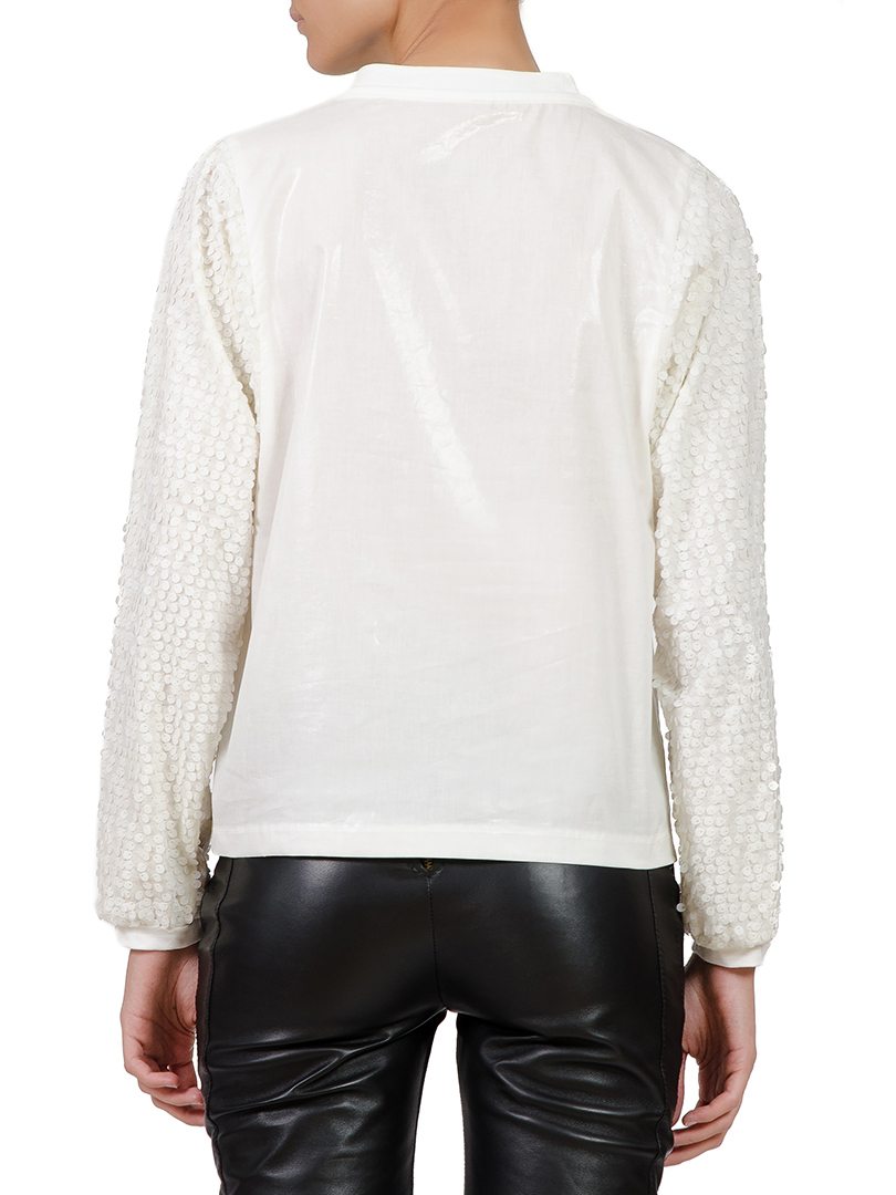 White shirt with sequins sleeves (3)