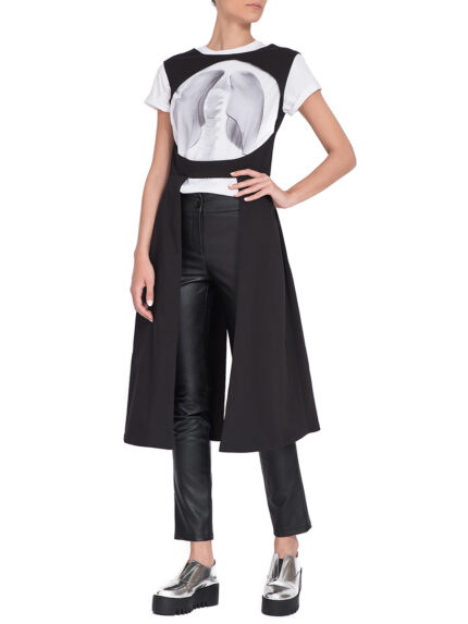 Cotton vest with open front