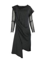 Asymmetric draped dress