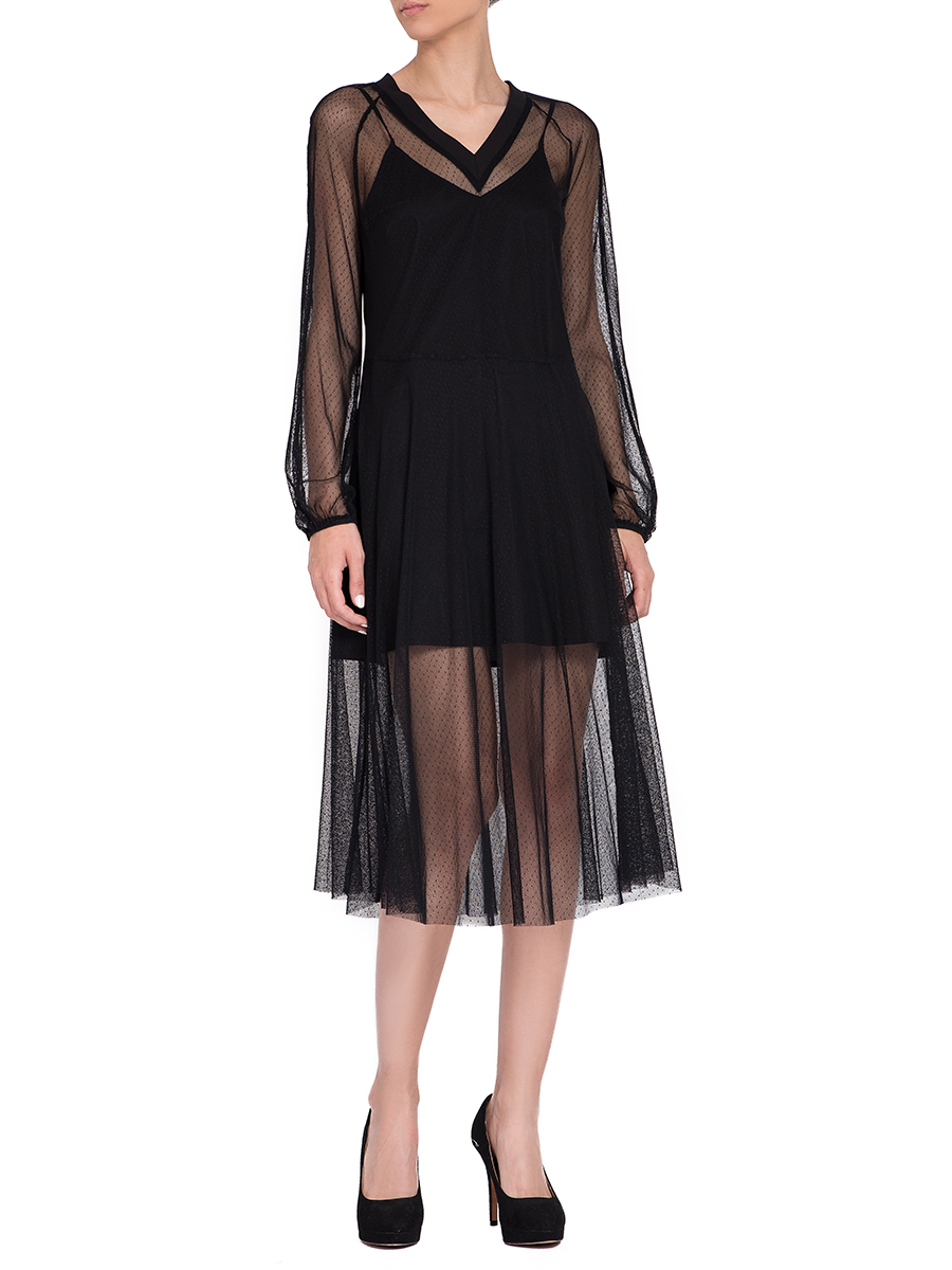 Tull black dress | Larisa Dragna