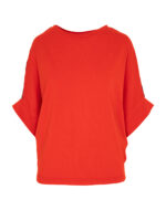 Tricou din bumbac cu panglica pe umar Cotton T-shirt with ribbon
