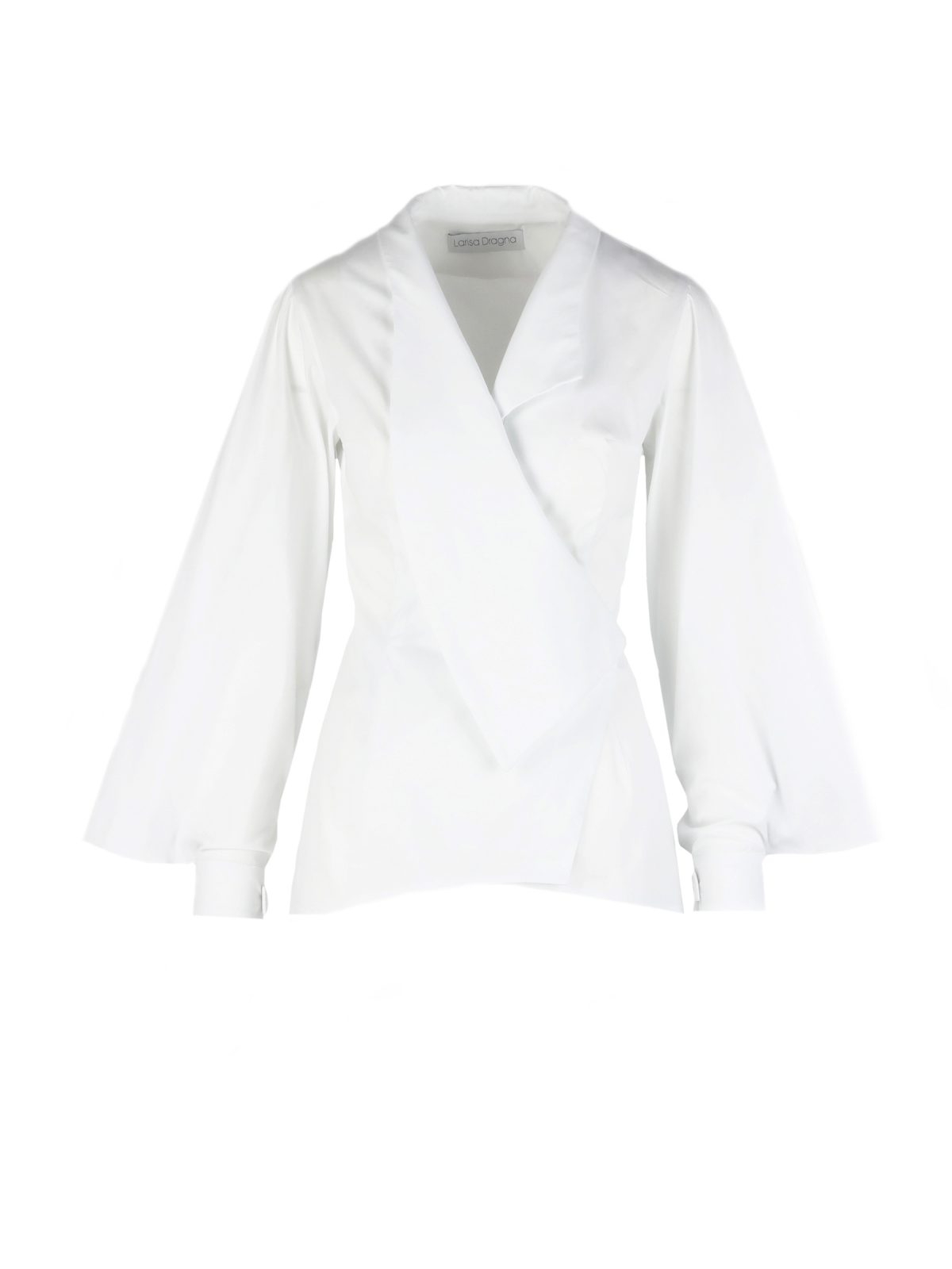 White shirt with oversize collar | Larisa Dragna