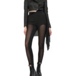 Pantaloni cu inserții din tull