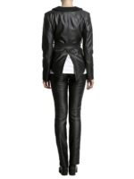 Jachetă gri metalică cu guler dublu - imagine 4