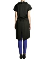 Cămașă neagră asimetrică cu mâneci scurte - imagine 3