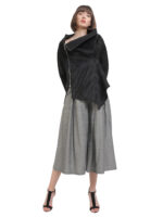 Jachetă Origami cu fermoar metalic lateral - imagine 4