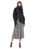 Jachetă Origami cu fermoar metalic lateral - imagine 5