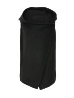 Vesta neagra din blanita cu gluga supradimensionata - imagine 2