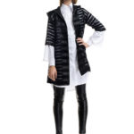 Vestă din organza cu benzi din catifea