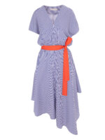 Rochie din bumbac cu tiv asimetric
