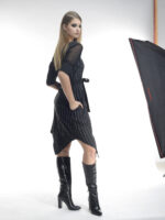 Geometric dress with asymmetric hem - imagine 4