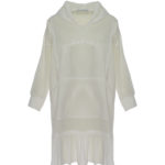 Rochie albă cu glugă