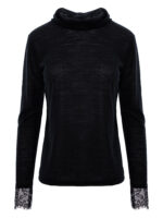 Bluza cu guler rulat din amestec de lana