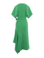 Rochie verde din vascoza cu tiv asimetric - imagine 2