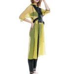 Top negru din piele cu spate decupat