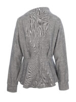 Bluza gri cu peplum si pliuri in talie - imagine 2