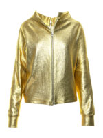 Bluză aurie cu fermoar și mâneci lungi - imagine 7