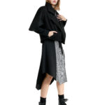 Jachetă din blană artificială cu efect de două mâneci