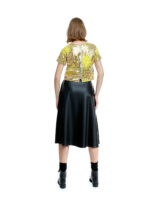 Top auriu cu paiete și fermoar la spate - imagine 4