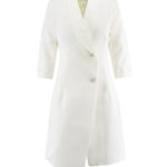 Rochie albă cambrată