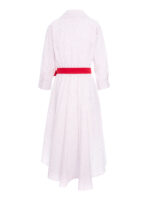 Rochie camasa cu buline mici si cordon rosu - imagine 2