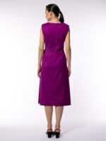 Rochie Orchid midi cu falduri în talie - imagine 5