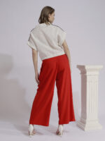 Bluză albă din bumbac cu buzunare supradimensionate - imagine 3