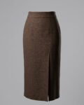 Fustă maro din lână