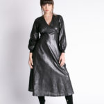 Rochie neagra cu pelicula argintie