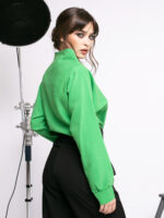 Camasa verde cu maneca lunga - imagine 3