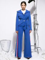 Sacou albastru cu cordon