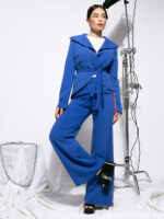 Sacou albastru cu cordon - imagine 6