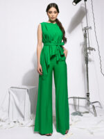 Pantaloni verzi din vascoza - imagine 2