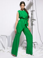 Pantaloni verzi din vascoza