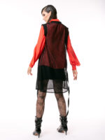 Rochie din plasa cu decolteu in V Mesh dress with V-neckline - imagine 3