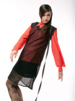 Rochie din plasa cu decolteu in V Mesh dress with V-neckline - imagine 4