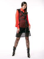 Rochie din plasa cu decolteu in V Mesh dress with V-neckline - imagine 5