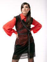 Rochie din plasa cu decolteu in V Mesh dress with V-neckline - imagine 6