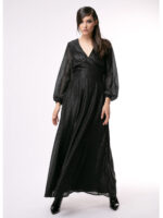 Rochie lunga cu decolteu in V Long dress with V-neckline - imagine 3