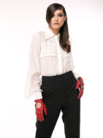 Camasa din matase cu pliuri Silk shirt with pleats