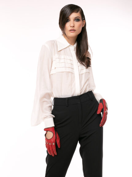 Camasa din matase cu pliuri Silk shirt with pleats