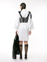 Corset negru din plasa Black mesh corset - imagine 3