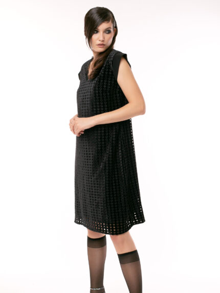 Rochie din catifea cu broderie Velvet dress with embroidery