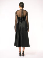 Rochie neagra cu fusta clos - imagine 4