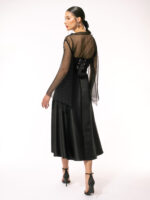 Rochie neagra cu fusta clos - imagine 5