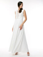 Rochie lunga alba - Long white dress - imagine 2