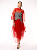 Corset din stofa cu fermoar pe spate Fabric corset with zipper - imagine 3