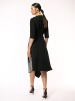 Rochie neagra cu insertie in carouri - imagine 4