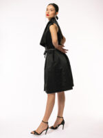 Vesta neagra cu fermoar in talie - imagine 4