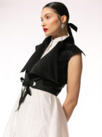 Vesta neagra cu fermoar in talie - imagine 8